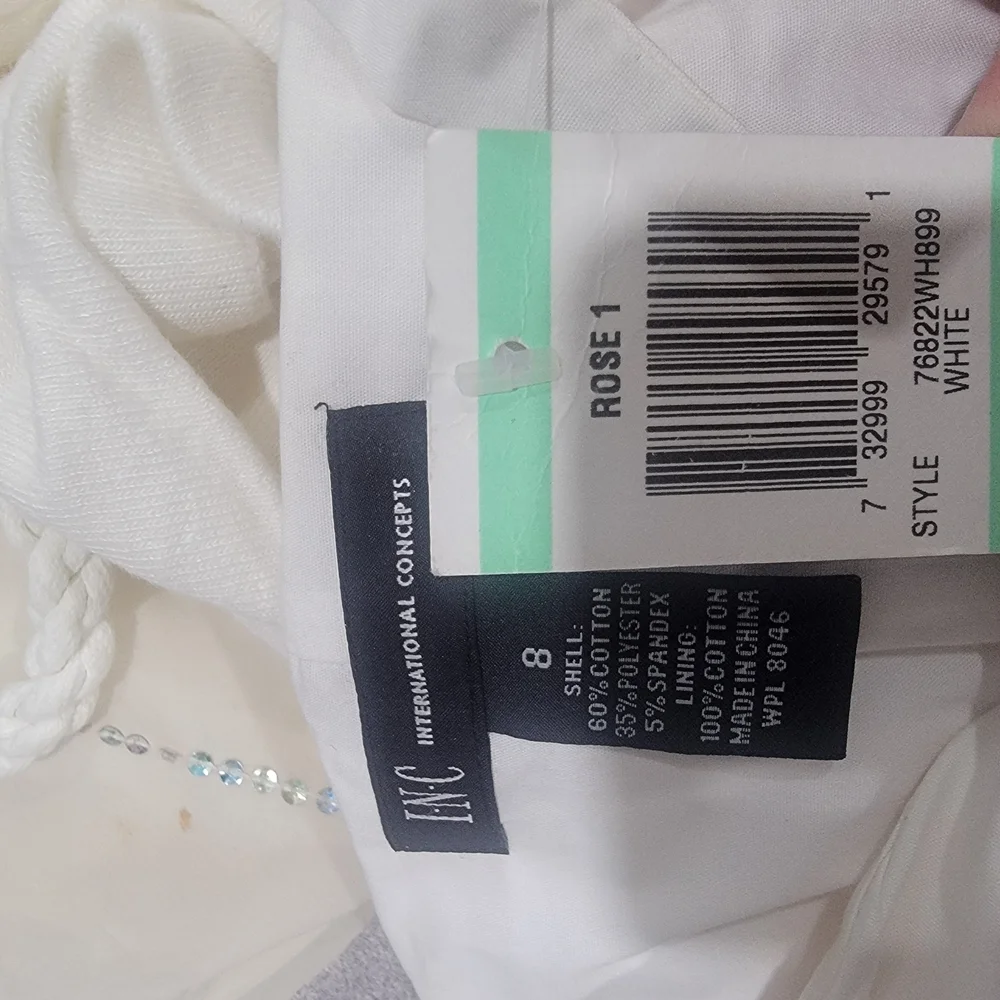 INC International Concepts White Ruched Camisole - Picture 5 of 5